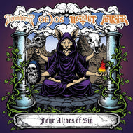 Doomherre|Ordos|Hexjakt|Kaiser - The Four Altars Of Sin front vinyl record cover artwork.