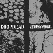 Charger l'image dans la galerie, Black and white graphic design with 'Dropdead' and 'Unholy Grave' text.