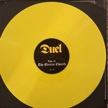 Cargar imagen en el visor de la galería, Duel - Live At The Electric Church yellow vinyl record.