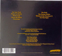 Charger l'image dans la galerie, Back cover of a music album with tracklist and credits on a dark background