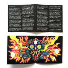 Charger l'image dans la galerie, Colorful dragon illustration on a black background with text on a white background