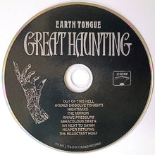 Cargar imagen en el visor de la galería, CD label for 'Great Haunting' by Earth Tongue with text and logo.