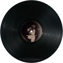 Load image into Gallery viewer, Black vinyl record with aogram on a white background