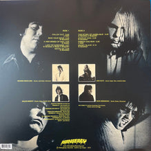 Load image into Gallery viewer, Vinyl record sleeve with black and white portraits and album tracklist on a dark background