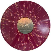 Cargar imagen en el visor de la galería, Vinyl record with a red and gold splatter design on a white background