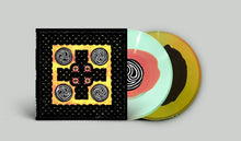 Charger l'image dans la galerie, Vinyl record with colorful cover featuring geometric patterns on a gray background