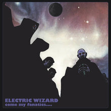 Load image into Gallery viewer, Album cover with silhouettes against a cosmic background and 'Electric Wizard' text.