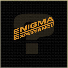 Load image into Gallery viewer, Logo with 'Enigma Experience' text on a dark background