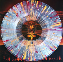 Charger l'image dans la galerie, Vinyl record with colorful design and text 'The Apocalypse Manifesto' on a dark background