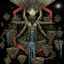 Cargar imagen en el visor de la galería, Artistic depiction of a multi-armed figure with a central eye, surrounded by floating islands and celestial elements.