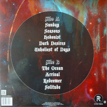 Charger l'image dans la galerie, Vinyl record sleeve with text and abstract design