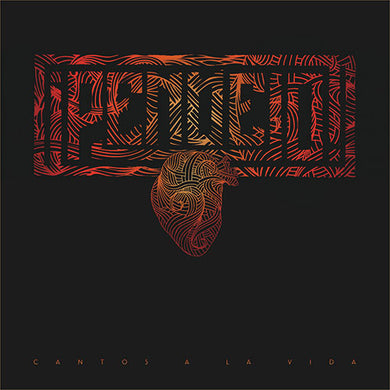 Pendejo - Cantos A La Vida front album cover with stylized text and a heart shape on a black background
