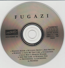 Load image into Gallery viewer, CD disc with Fugazi album details on a white background