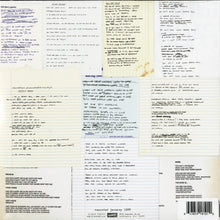 Load image into Gallery viewer, Back cover of a music album with handwritten lyrics and text.