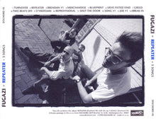 Charger l'image dans la galerie, Album cover of Fugazi's 'Repeater' with a black and white photo of four band members sitting on a bench.