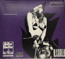 Load image into Gallery viewer, back of CD cover Fulanno - Nadie Esta A Salvo Del Mal on a purple background  with a photo of a woman sitting on a motorcycle