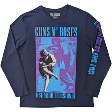 Load image into Gallery viewer, Guns N&#39; Roses Unisex Long Sleeve T-Shirt:  Get In The Ring Tour &#39;91 - &#39;92 (Back &amp; Sleeve Print)