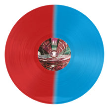 Load image into Gallery viewer, Vinyl record with red and blue color scheme on a white background