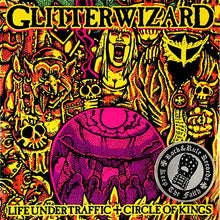 Cargar imagen en el visor de la galería, Album cover with 'Glitter Wizard' and 'Rock &amp; Rule Records' branding, featuring vibrant colors and graphic design.