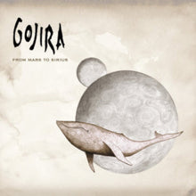 Charger l'image dans la galerie, CD cover art for Gojira's album 'From Mars To Sirius' featuring a grey whale against a backdrop with celestial bodies, including a large moon and a smaller planet or satellite.