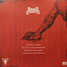 Load image into Gallery viewer, Album cover with a hand holding a staff on a red background, featuring text and a logo.