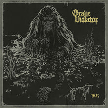 Cargar imagen en el visor de la galería, Black and white album cover art featuring a monstrosity illustration with the text 'Grave Violator' and 'Reet'.