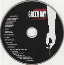 Load image into Gallery viewer, CD cover of Green Day&#39;s &#39;American Idiot&#39; with album tracklist and silhouette design.