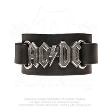 Load image into Gallery viewer, AC/DC Leather Wrist Strap:  Logo