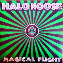 Load image into Gallery viewer, Album cover with 'Halo Noose' and 'Magical Flight' text on a green and purple radial design.