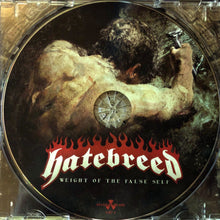 Charger l&#39;image dans la galerie, Album cover for &#39;Weight of the False Self&#39; by Hatebreed featuring a person lying down with a wheel.