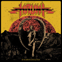 Load image into Gallery viewer, Album cover with a skeleton, red dome, and 'Haunt' band name on a yellow background
