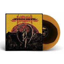 Load image into Gallery viewer, Vinyl record with cover featuring a mountain and person design, on a white background