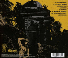 Load image into Gallery viewer, Album cover with a silhouette of a building and trees on a yellow background