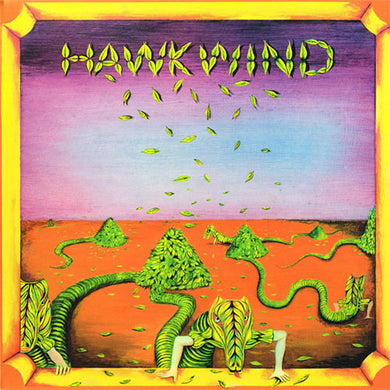 Album cover with abstract design and text 'Hawkwind' at the top.