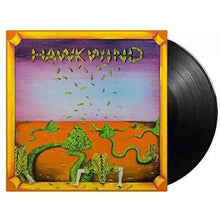 Charger l&#39;image dans la galerie, Vinyl record with colorful cover featuring &#39;Hawkwind&#39; and artistic design.