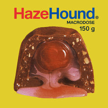 Load image into Gallery viewer, Haze Hound macrodose product on a yellow background