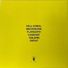 Load image into Gallery viewer, Yellow album cover with black text listing album tracks on a yellow background