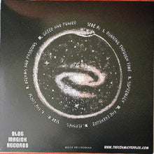 Load image into Gallery viewer, Vinyl record cover with cosmic design and text on a black background
