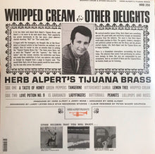 Cargar imagen en el visor de la galería, Album cover of 'Whipped Cream &amp; Other Delights' by Herb Alpert's Tijuana Brass with text and a portrait.