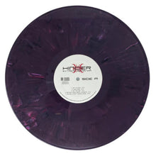 Cargar imagen en el visor de la galería, Vinyl record with a marbled purple design and visible label on a white background