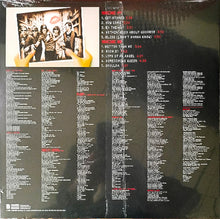 Cargar imagen en el visor de la galería, Vinyl record sleeve with tracklist and cover image on a dark background