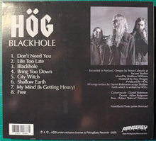 Load image into Gallery viewer, Back cover of a music album with tracklist and band photo, featuring the band HöG.