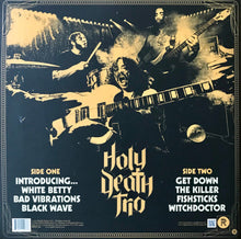 Load image into Gallery viewer, Album cover of the Holy Death Trio with band members and text.