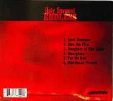Load image into Gallery viewer, Back cover of a music album with tracklist and branding on a red and black background
