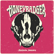 Load image into Gallery viewer, Album cover with skull design and 'Honeybadger' text on a pink background