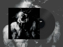 Load image into Gallery viewer, Vinyl record with a cover featuring a dark, artistic design on a gray background.
