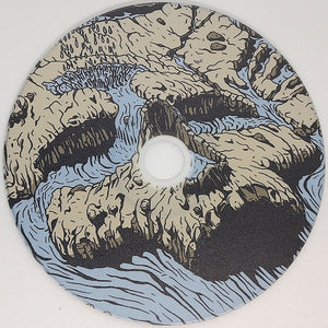 The Heavy Eyes - Self titled album CD with rock and water illustration on a white background