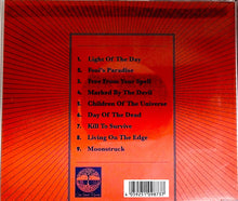 Load image into Gallery viewer, The Hazytones self titled, back album cover with tracklist on a red background