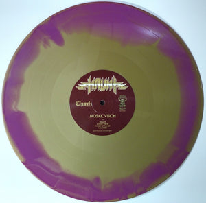 Haunt - Mosaic Vision vinyl record with a purple and yellow color scheme and a label in the center.