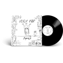 Cargar imagen en el visor de la galería, Vinyl record and cover with 'Iggy Pop' and 'Apres' text on a white background